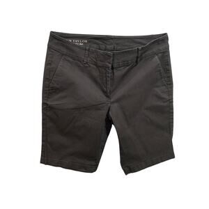 Size 8 Ann Taylor Womens Boardwalk Shorts Black Chino Style